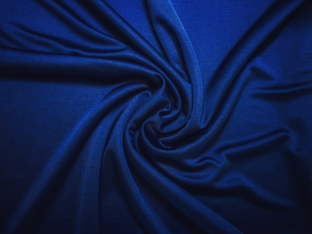 Шелковый трикотаж глубокого синего цвета - Guigou